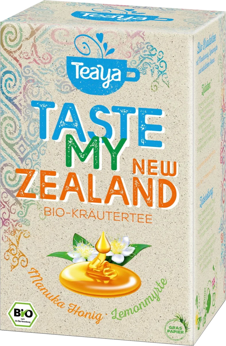 

Чай в пакетиках Teaya Taste My New Zealand с медом манука и лимонным миртом, 17 пакетиков