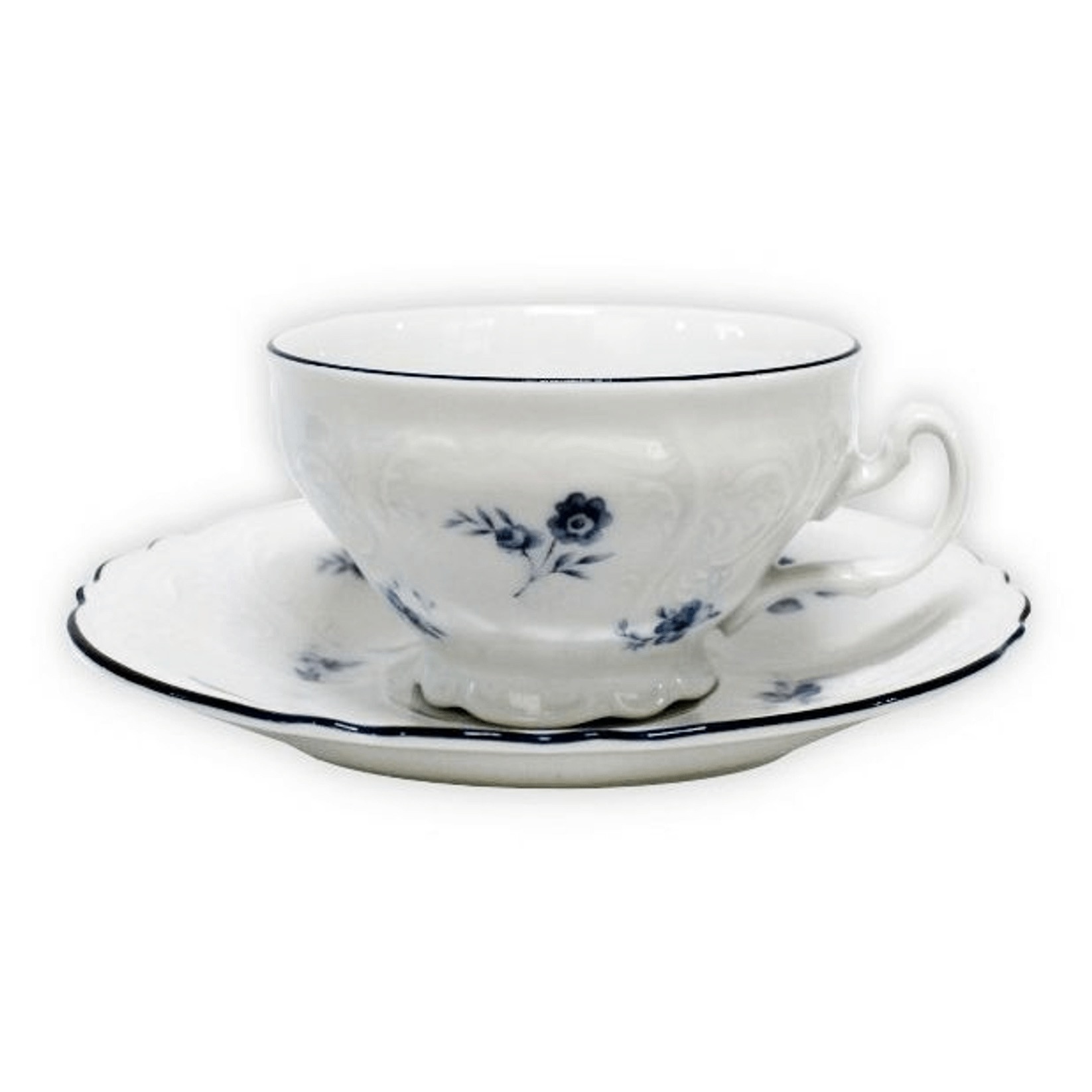 Чайная пара Thun 1794 Bernadotte Синие мелкие цветы 205 мл
