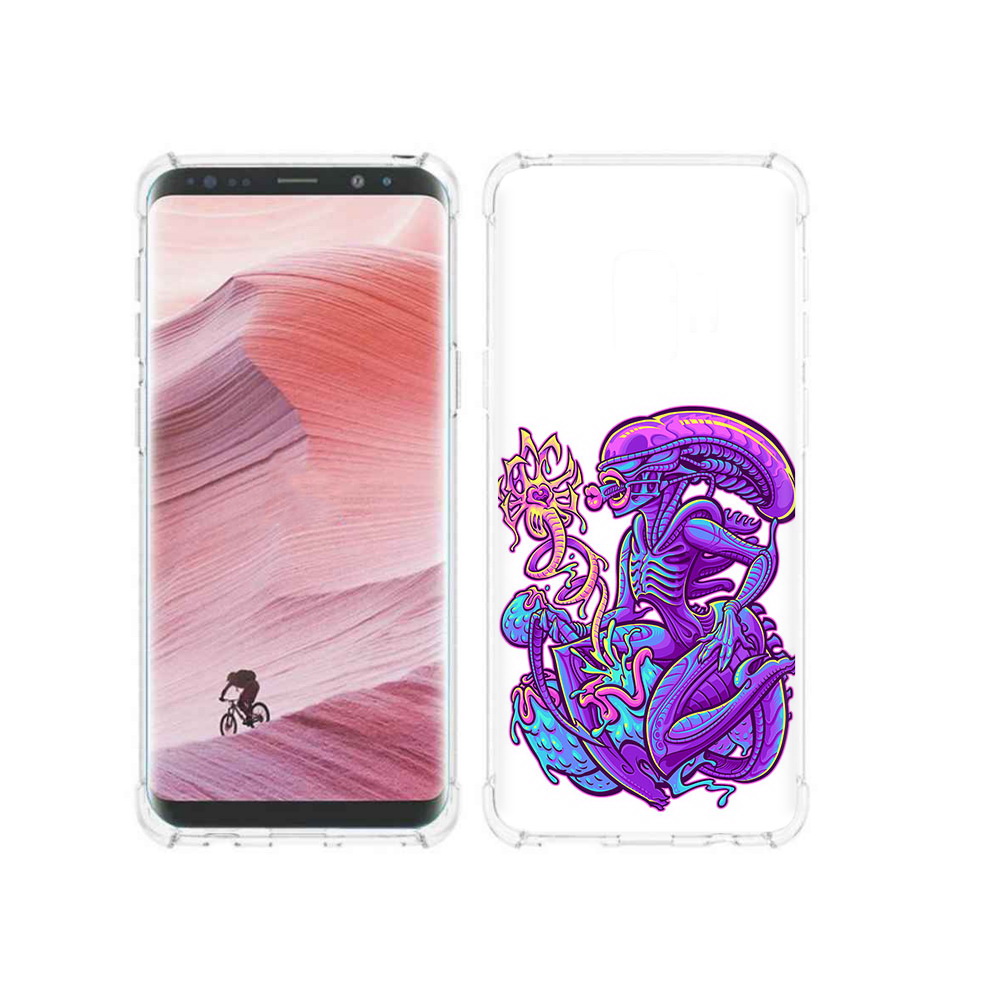 

Чехол MyPads Tocco для Samsung Galaxy S9 чужой фиолетовый цвет (PT101623.567.693), Прозрачный, Tocco