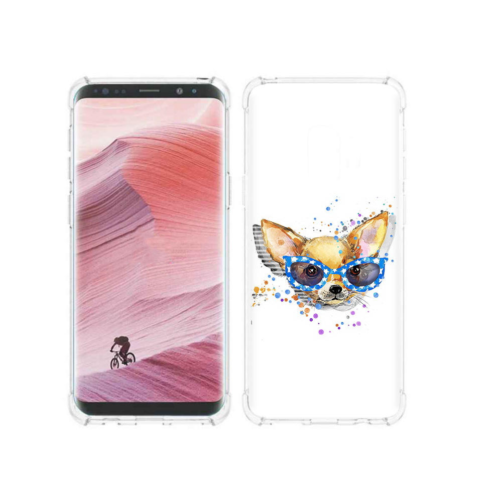 

Чехол MyPads Tocco для Samsung Galaxy S9 чихуа-хуа в очках (PT101623.567.691), Прозрачный, Tocco