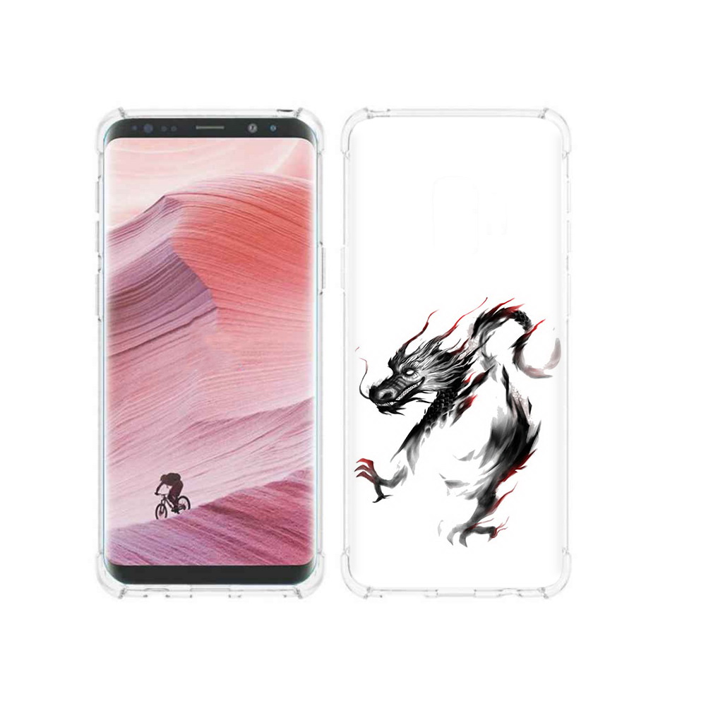 

Чехол MyPads Tocco для Samsung Galaxy S9 черный дракон (PT101623.567.690), Прозрачный, Tocco