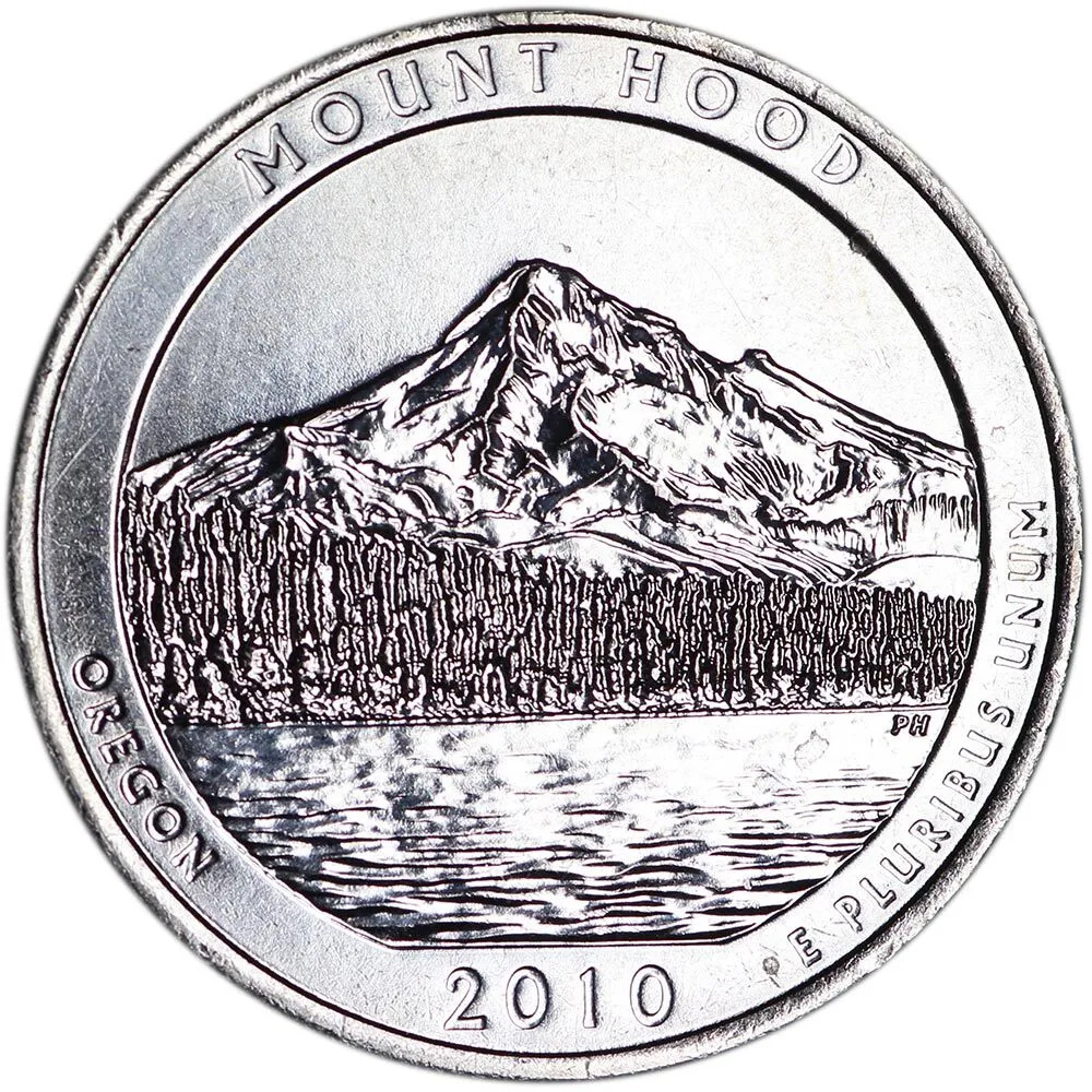 

Монета 25 центов национальный лес Маунт-Худ, США, 2010 UNC