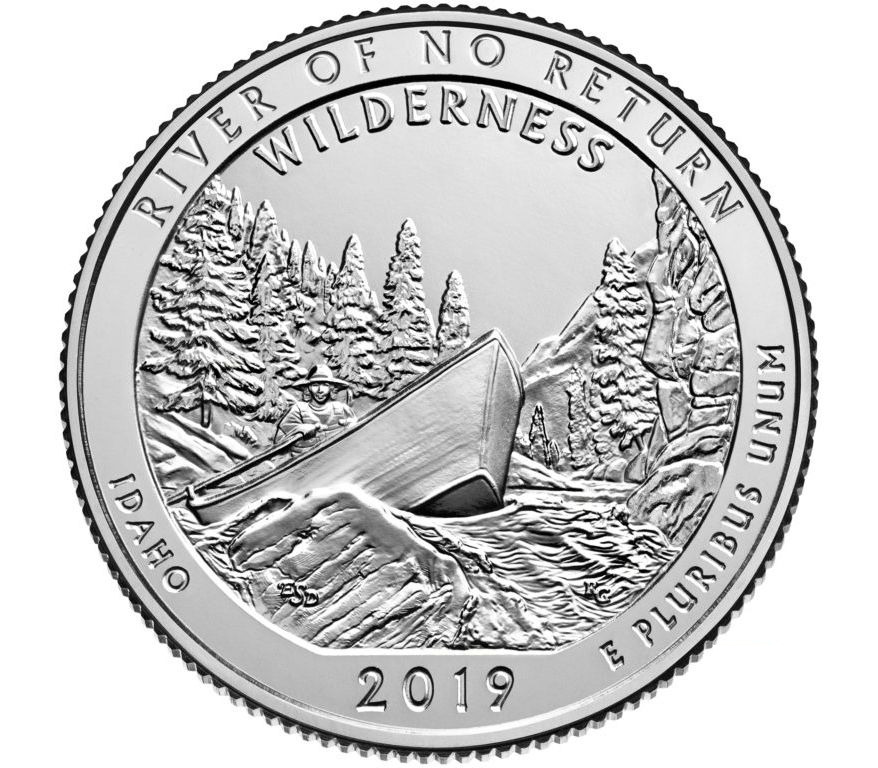 

Монета 25 центов Резерват им, Фрэнка Чёрча, США, 2019 UNC