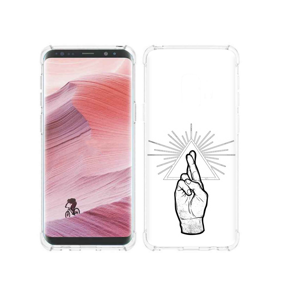 

Чехол MyPads Tocco для Samsung Galaxy S9 черно белая рука (PT101623.567.681), Прозрачный, Tocco