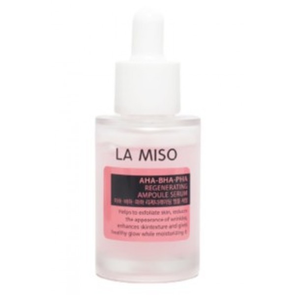 Сыворотка для лица La Miso Regenerating Ampoule Serum обновляющая, с кислотами, 30 мл
