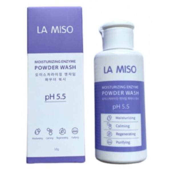 фото Пудра энзимная увлажняющая для умывания la miso powder wash ph 5.5, 50 г