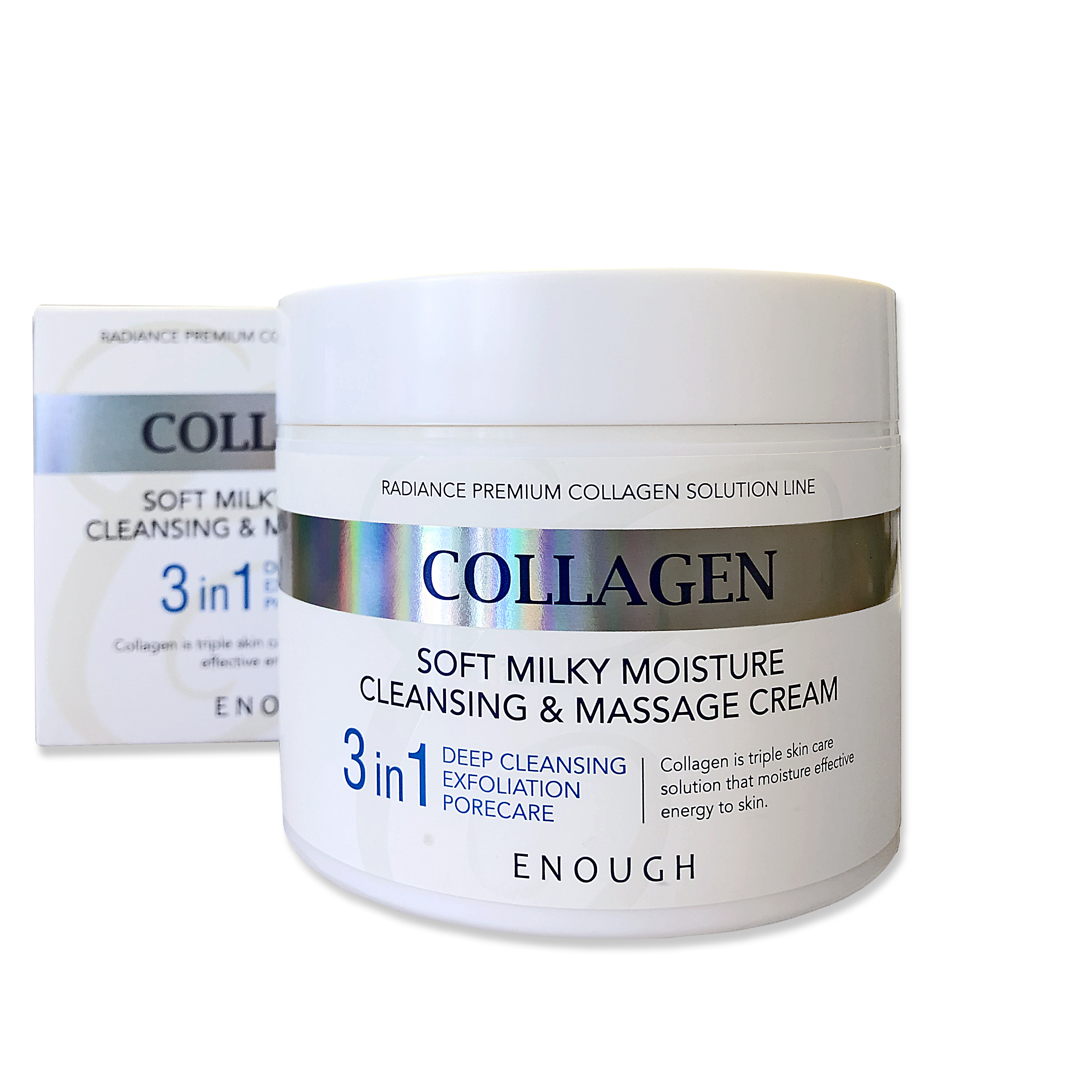 Массажный крем с коллагеном Enough collagen 3 in 1 cleansing & massage cream 300 мл