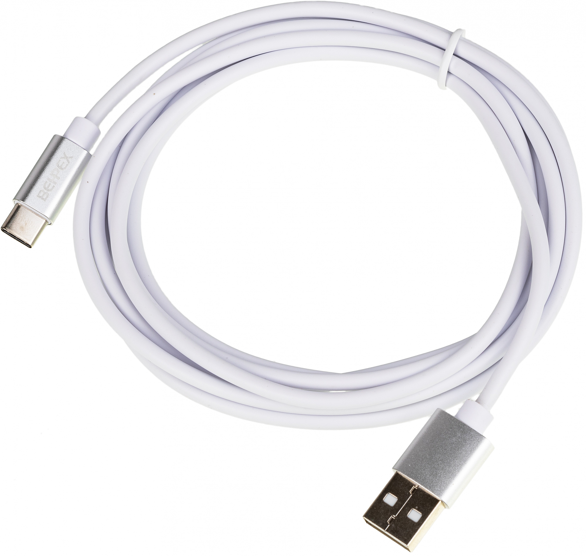 фото Кабель behpex usb type-c (m) - usb (m) 2.4a, 2 м, белый