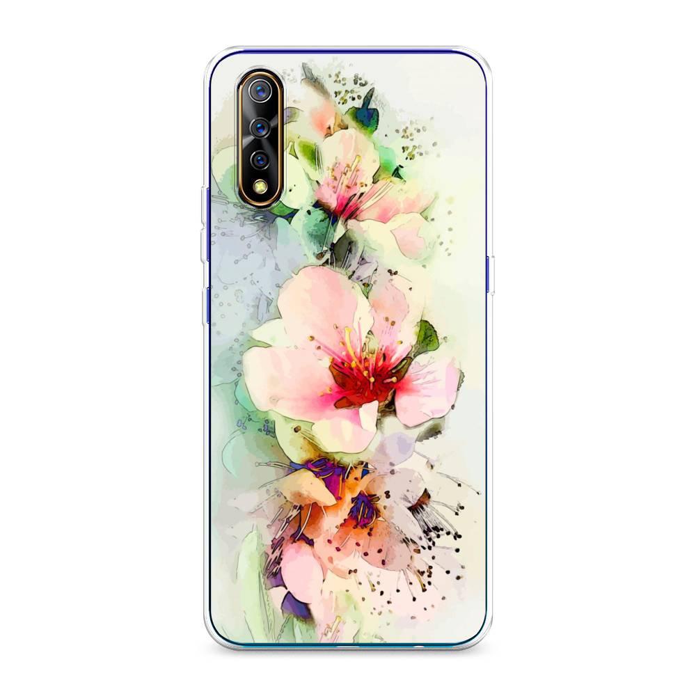 

Чехол на Vivo iQOO Neo "Нежные цветы", Зеленый;розовый, 262050-2