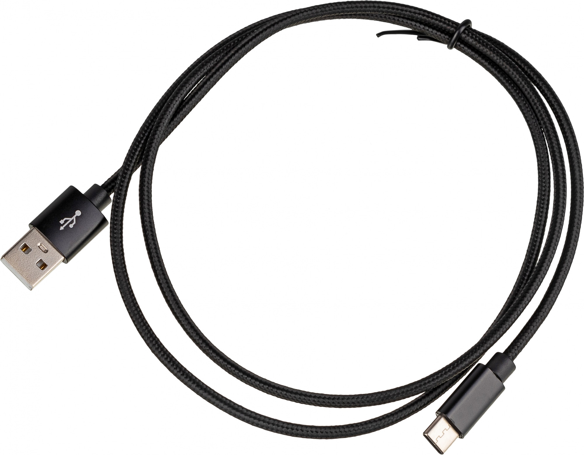 Кабель Behpex USB Type-C (m) - USB (m), 1м, в оплетке, 2.4A, черный