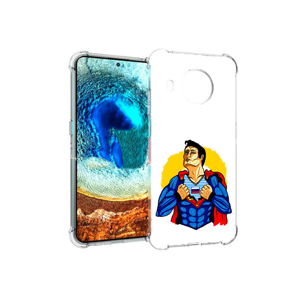 

Чехол MyPads Tocco для Nokia X20 русский супермен (PT159436.101.591), Прозрачный, Tocco
