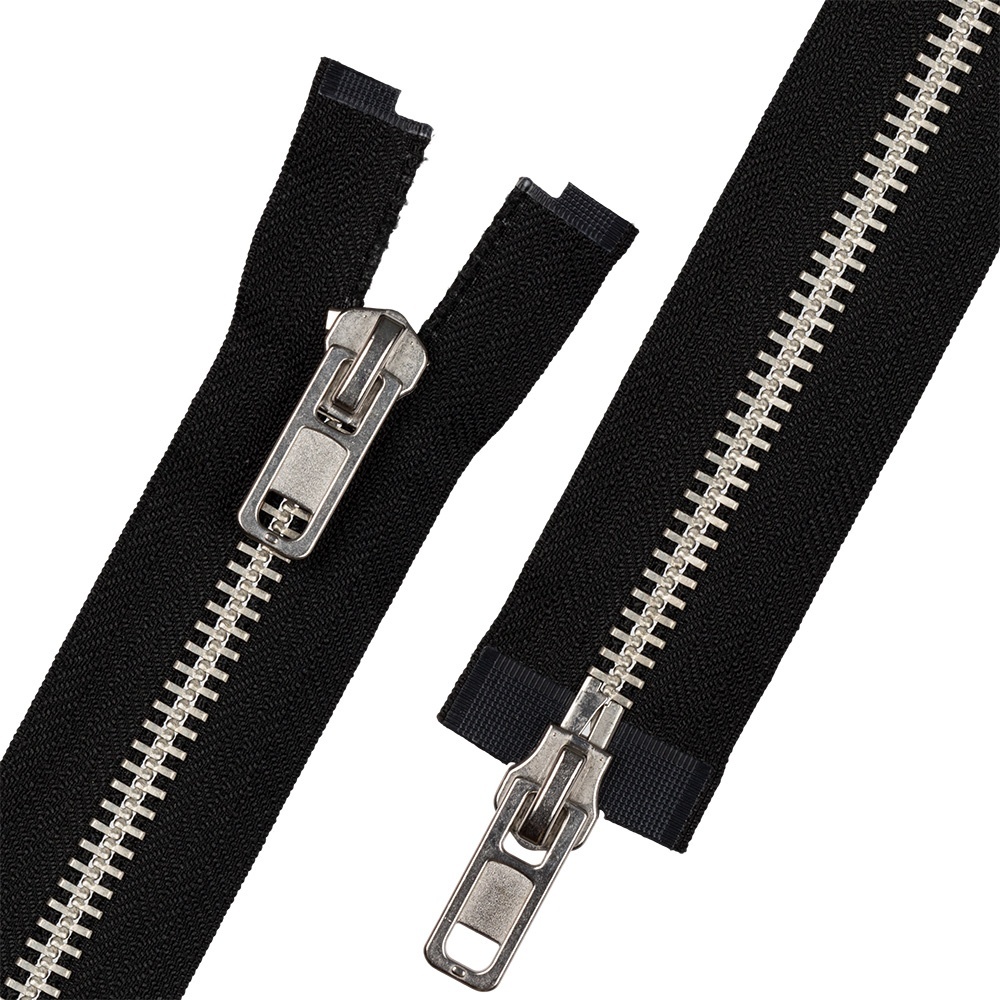 

Молния Gamma металл, никель, двухзамковая, 70 см, Тип 8, 10 шт, разъемная, черная, №310, Черный