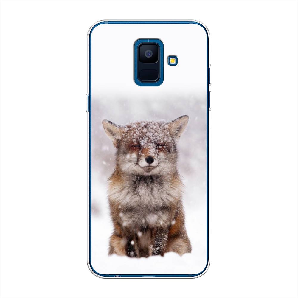 

Чехол на Samsung Galaxy A6 "Зимняя лиса", Белый;серый;коричневый, 25950-1