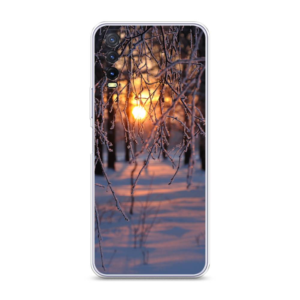 

Чехол на Vivo Y20 "Зима 7", Оранжевый;розовый;черный, 263650-2