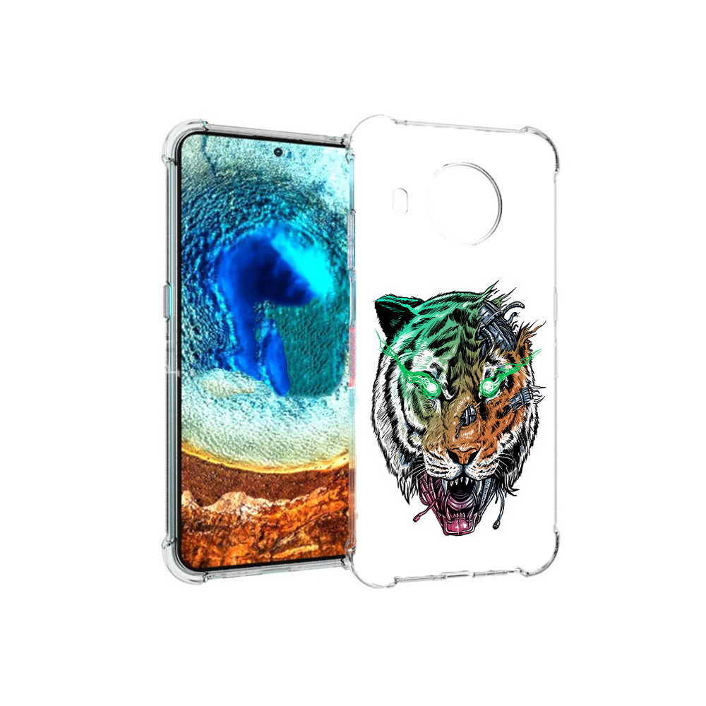 

Чехол MyPads Tocco для Nokia X20 робо-тигр (PT159436.101.584), Прозрачный, Tocco