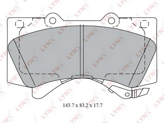 

Тормозные колодки LYNXauto передние для Toyota Land Cruiser 2008- BD7580