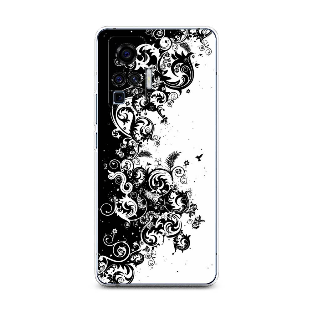 

Чехол на Vivo X50 Pro "Черно белый узор", Белый;черный;серый, 262350-3