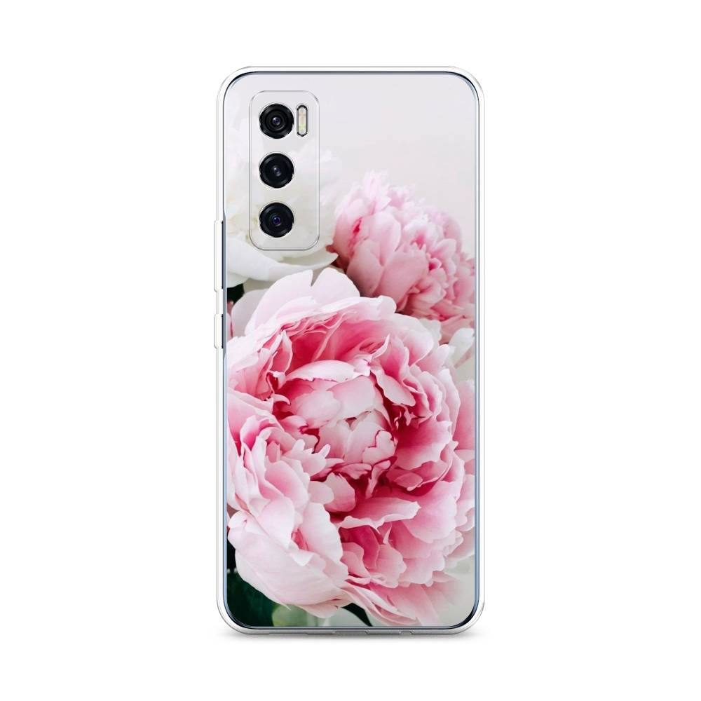 

Чехол на Vivo V20 SE "Розовые и белые пионы", Розовый;белый, 263550-2