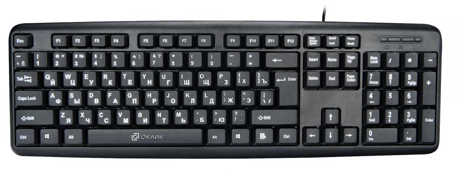 Проводная клавиатура OKLICK 180M черная
