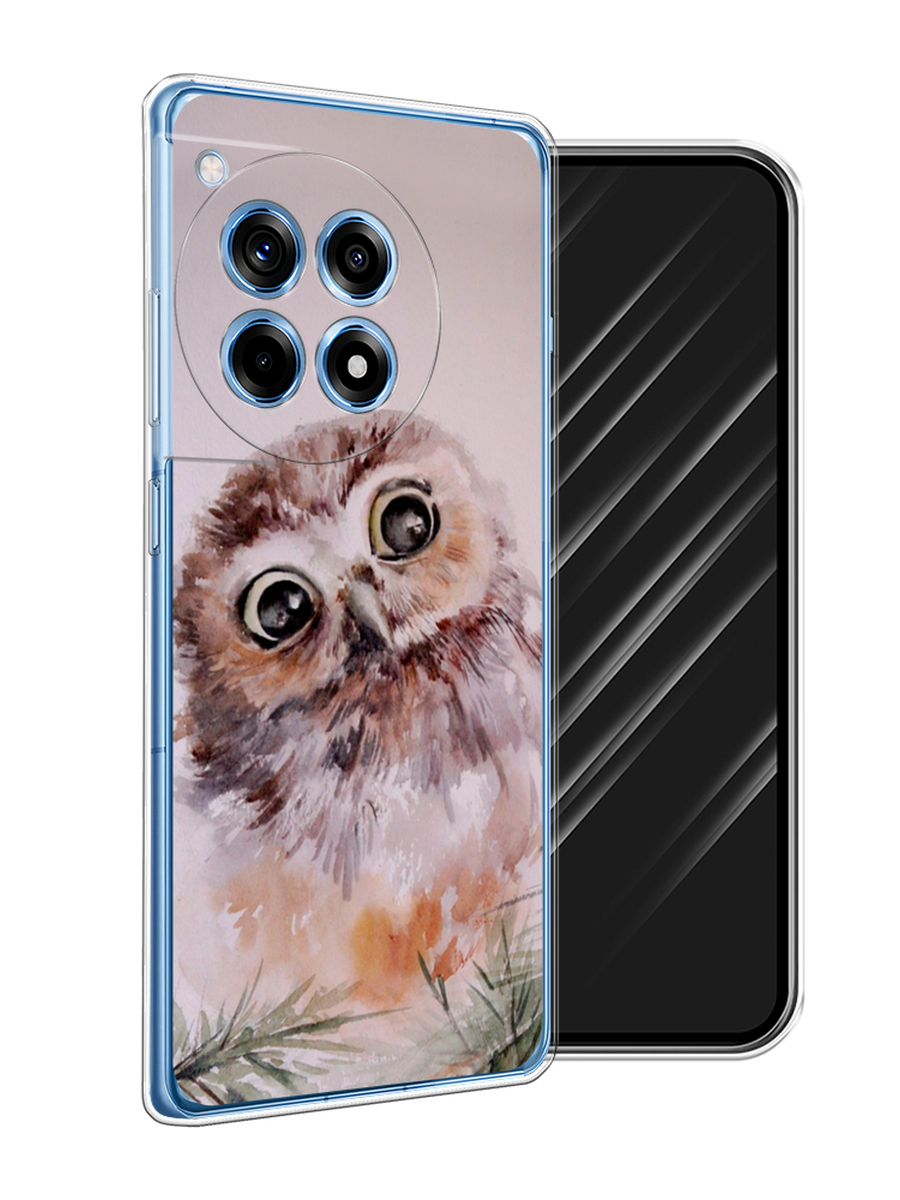 

Чехол Awog на OnePlus 12R "Сова на розовом", Розовый;коричневый, 154650-1
