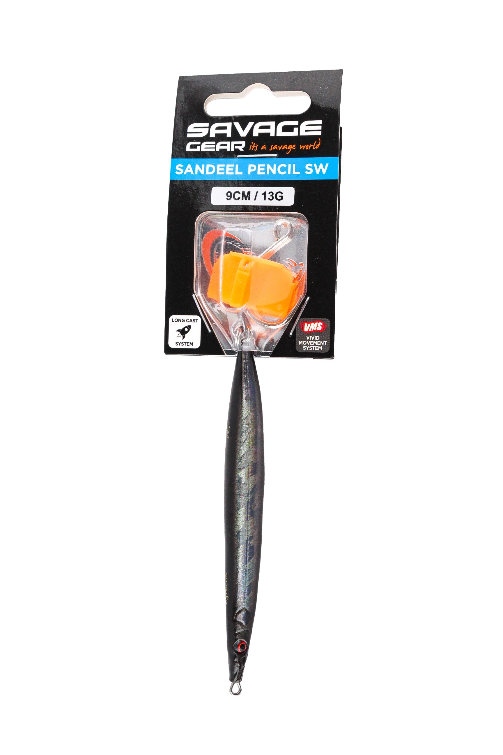 

Приманка Savage Gear Sandeel pencil SW 9см 13гр sinking black pearl