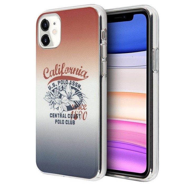 фото Чехол cg mobile u.s. polo assn. gradient california iphone 11 синий/красный