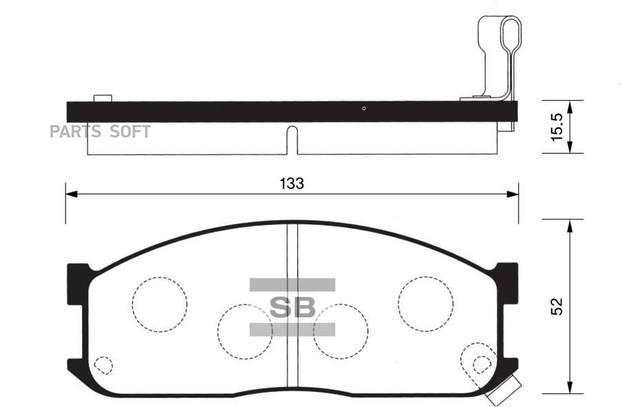 

Колодки тормозные SANGSIN BRAKE SP1044 /OK7103328Z/ KIA Besta