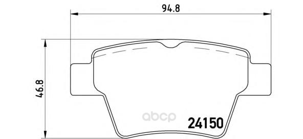 

Тормозные колодки brembo задние P61080