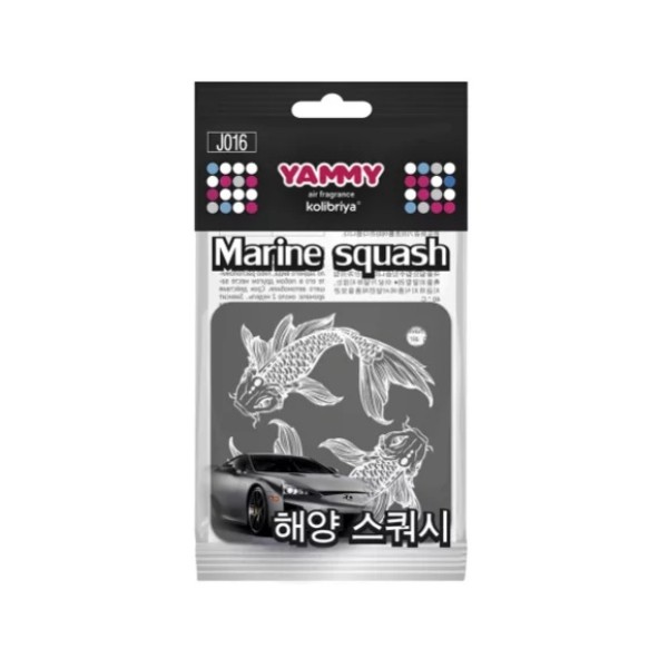 

J011_ароматизатор! подвес., картон с пропиткой Квадрат аромат 'Lemon Squash', Корея, Разноцветный