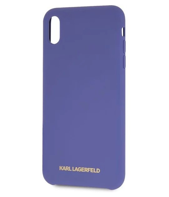 фото Чехол cg mobile karl lagerfeld silicone collection gold logo iphone xr фиолетовый