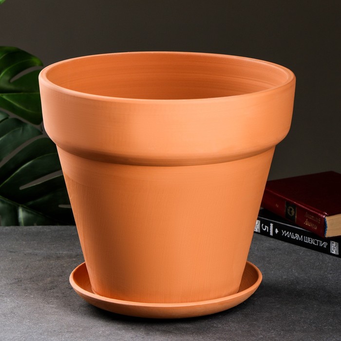 

Цветочный горшок 12 л терракотовый 1 шт., Коричневый, Горшок цветочный