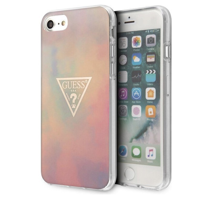 фото Чехол cg mobile guess tie&dye iphone 7/8/se 2020 розовый