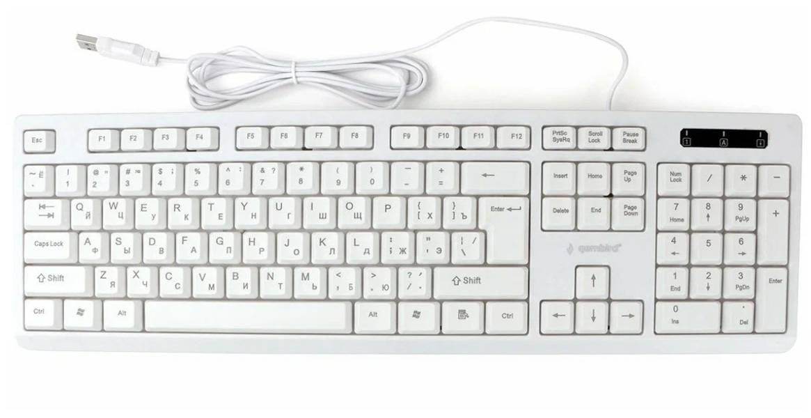 Проводная клавиатура Gembird KB-8355U White