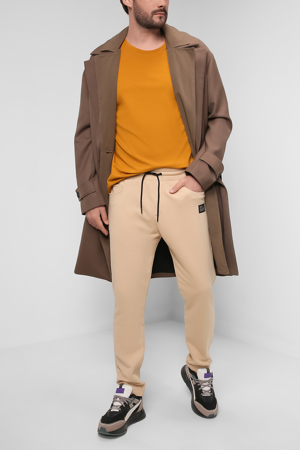 

Спортивные брюки мужские Esprit 012EE2B303 бежевые L, 012EE2B303
