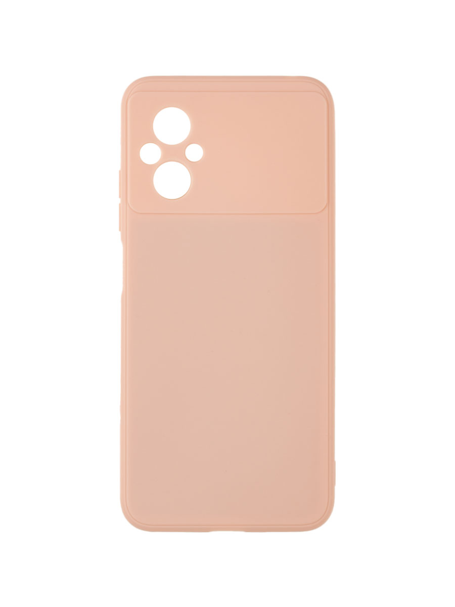 Чехол для Xiaomi Poco M5 4G с защитой камеры, противоударный с микрофиброй, пыльно-розовый