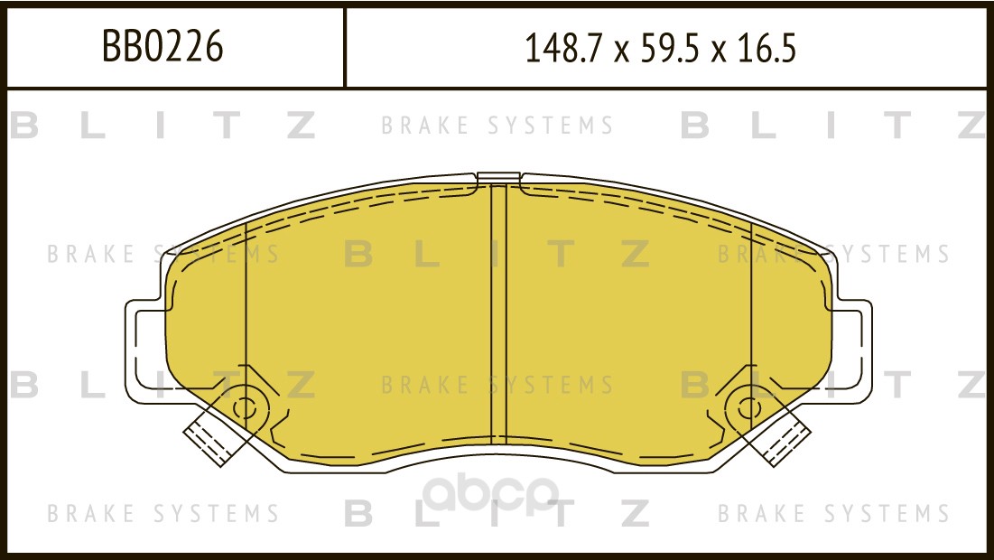 

Тормозные колодки BLITZ дисковые для Honda Civic 4D, Civic 5D, Jazz, Stream 2001- BB0226