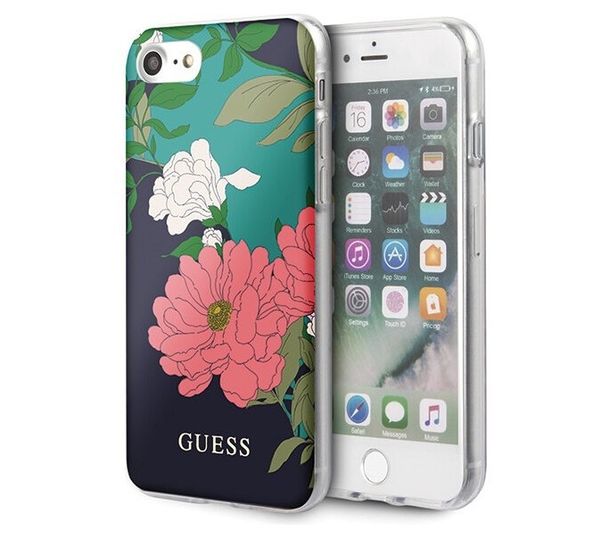 фото Чехол cg mobile guess flower tpu/pc shiny n.1 iphone se 2020/8/7 зеленый