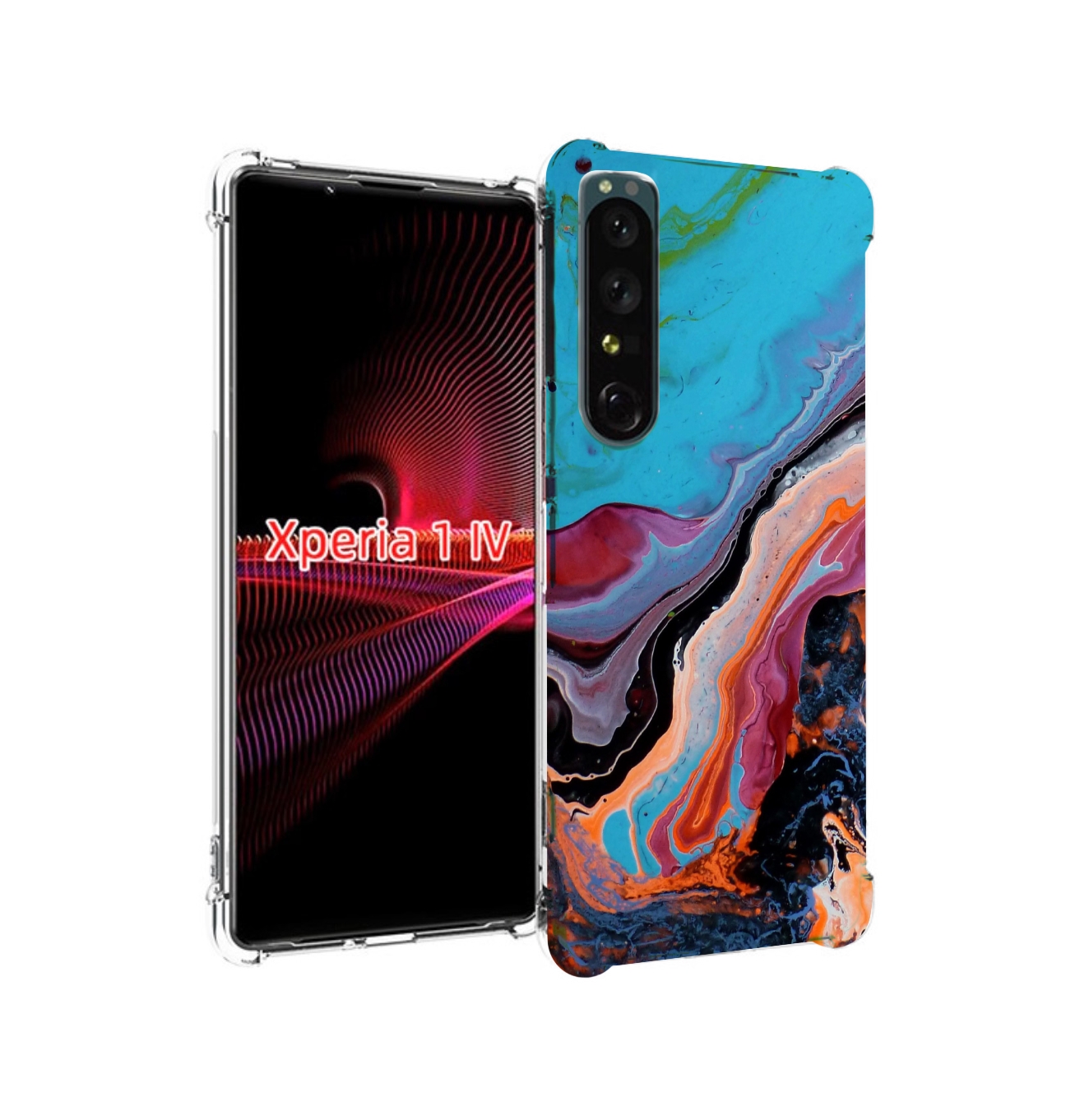 

Чехол накладка MyPads смешанные краски для Sony Xperia 1 IV, Прозрачный, Tocco