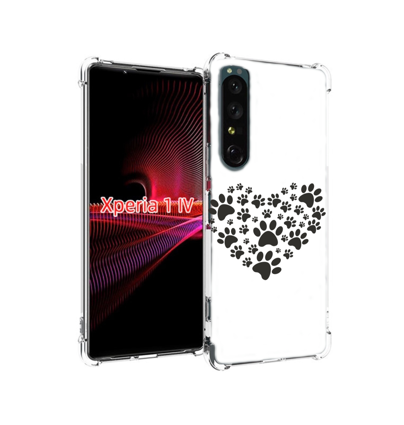 

Чехол накладка MyPads следы-в-сердечке для Sony Xperia 1 IV, Прозрачный, Tocco