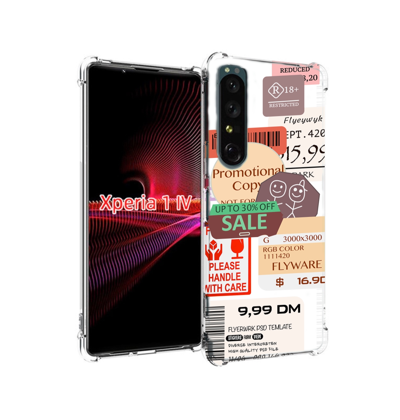 

Чехол накладка MyPads скидочные-купоны-принт для Sony Xperia 1 IV, Прозрачный, Tocco