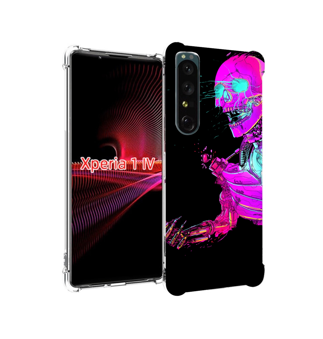 

Чехол накладка MyPads скелет-робот-фиолетовый для Sony Xperia 1 IV, Прозрачный, Tocco