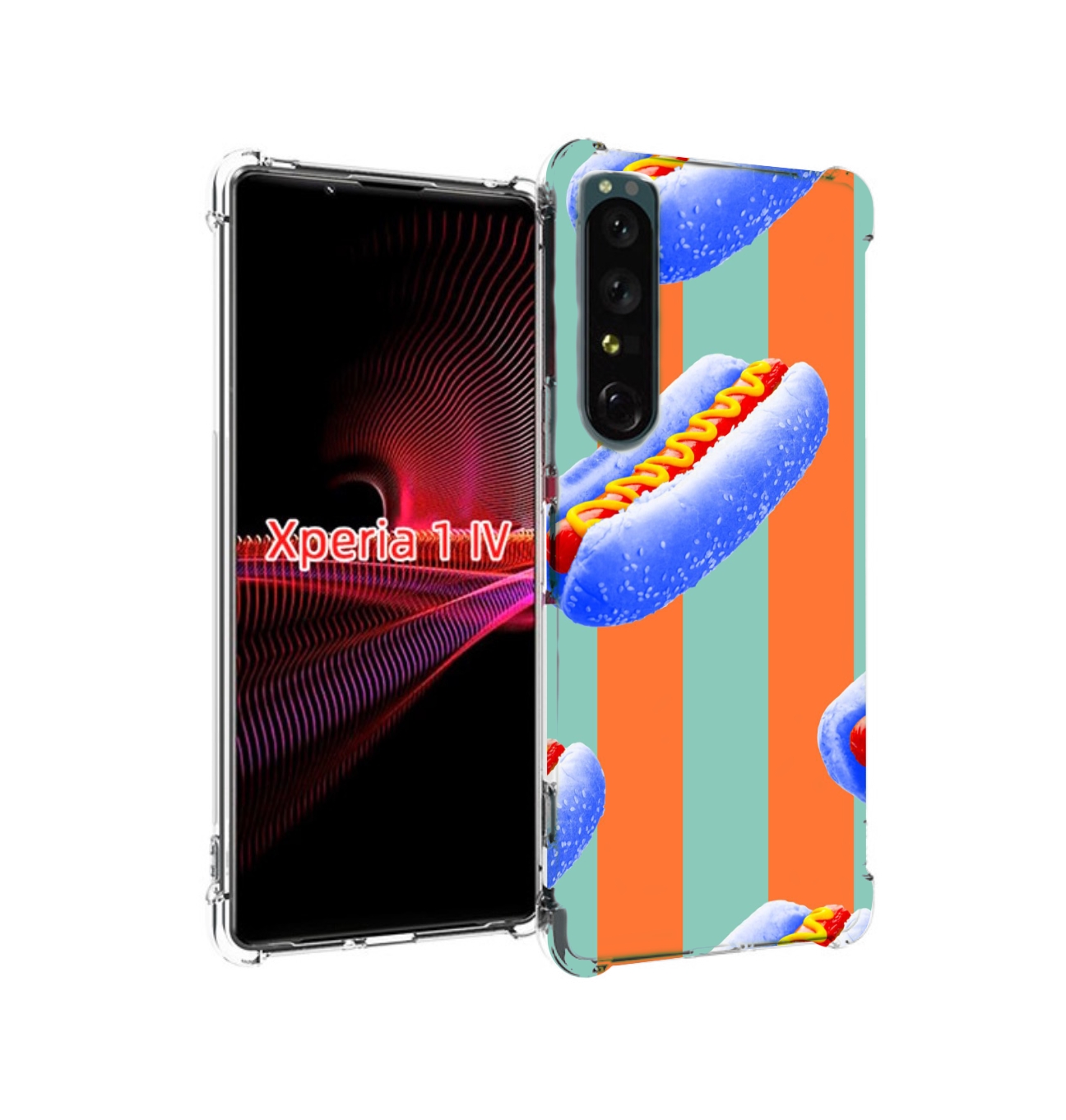 

Чехол накладка MyPads синие хотдоги для Sony Xperia 1 IV, Прозрачный, Tocco