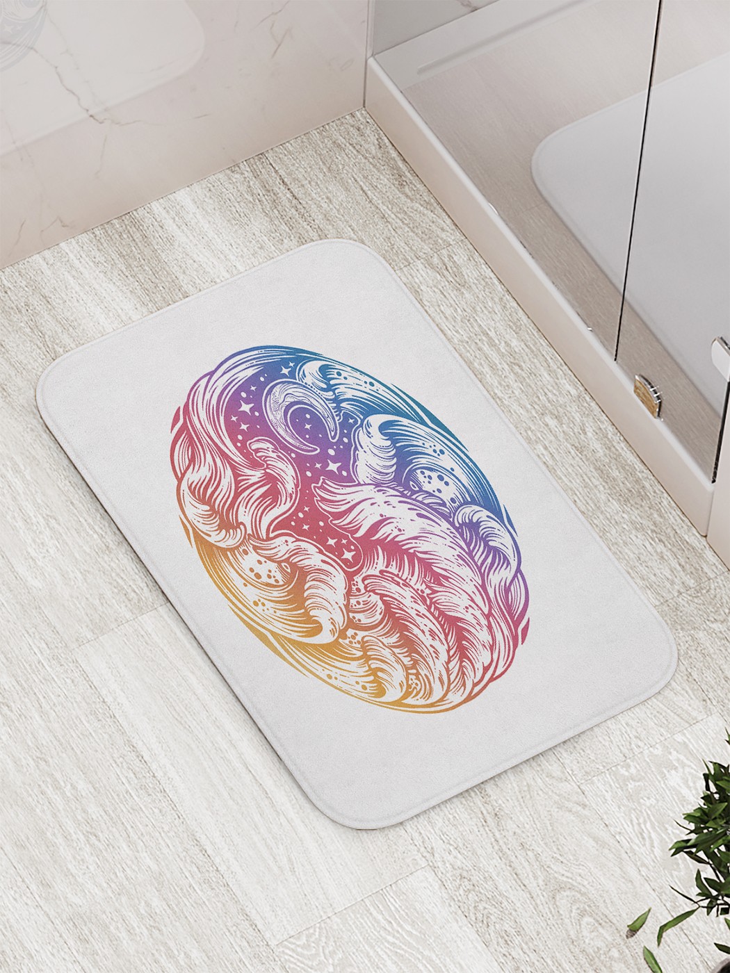 

Коврик противоскользящий для ванной, сауны, бассейна, 77х52 см bath_90496 JoyArty