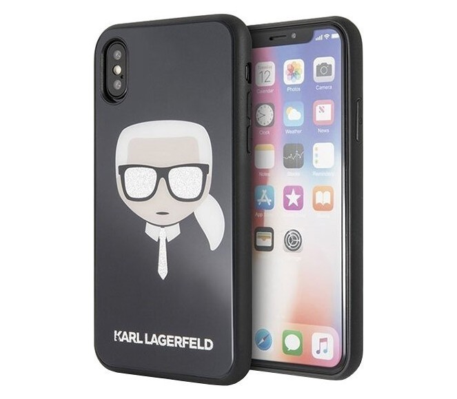 фото Чехол cg mobile karl lagerfeld double layer glitter iphone x/xs черный