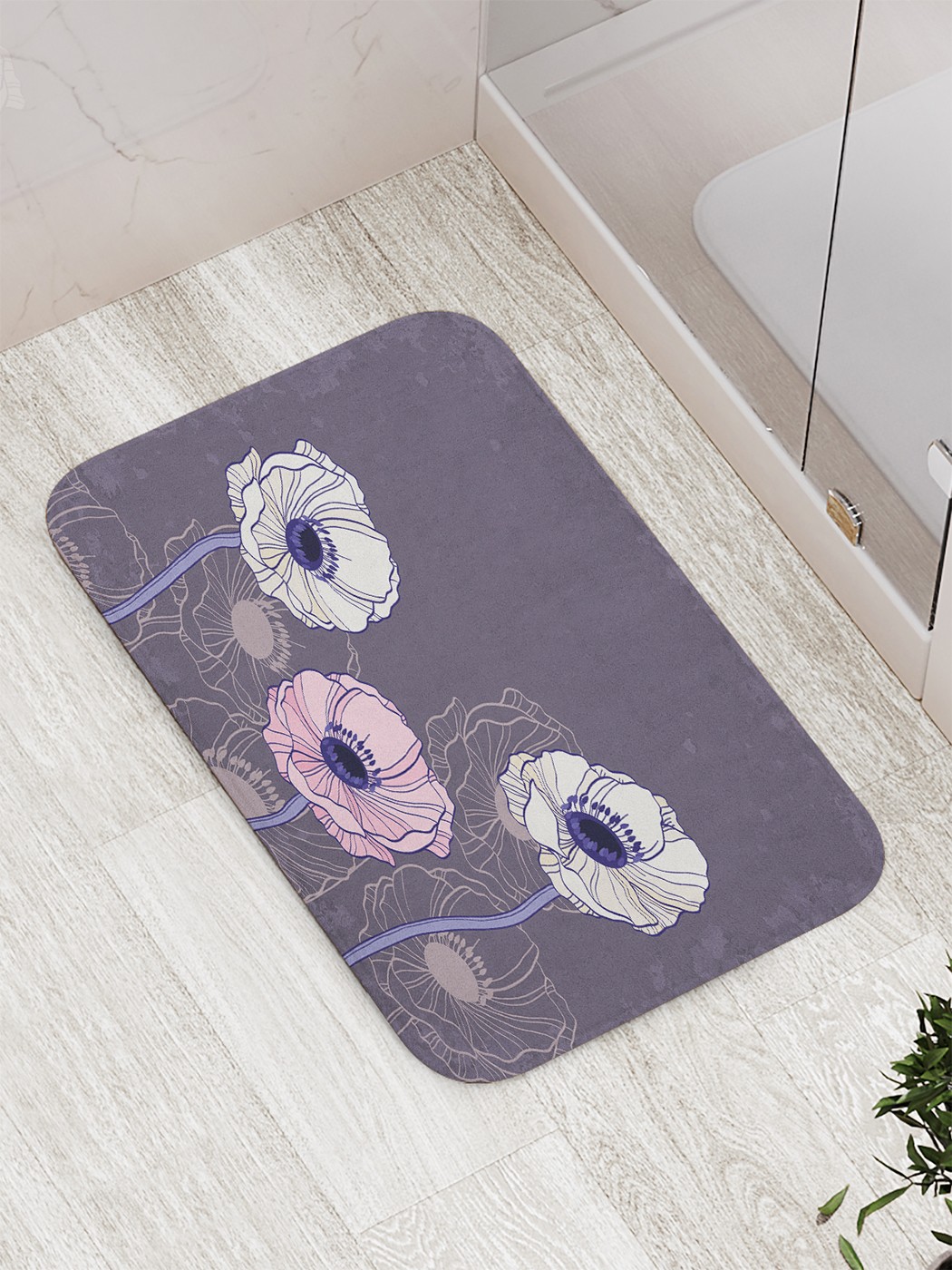 

Коврик противоскользящий для ванной, сауны, бассейна, 77х52 см bath_90451 JoyArty