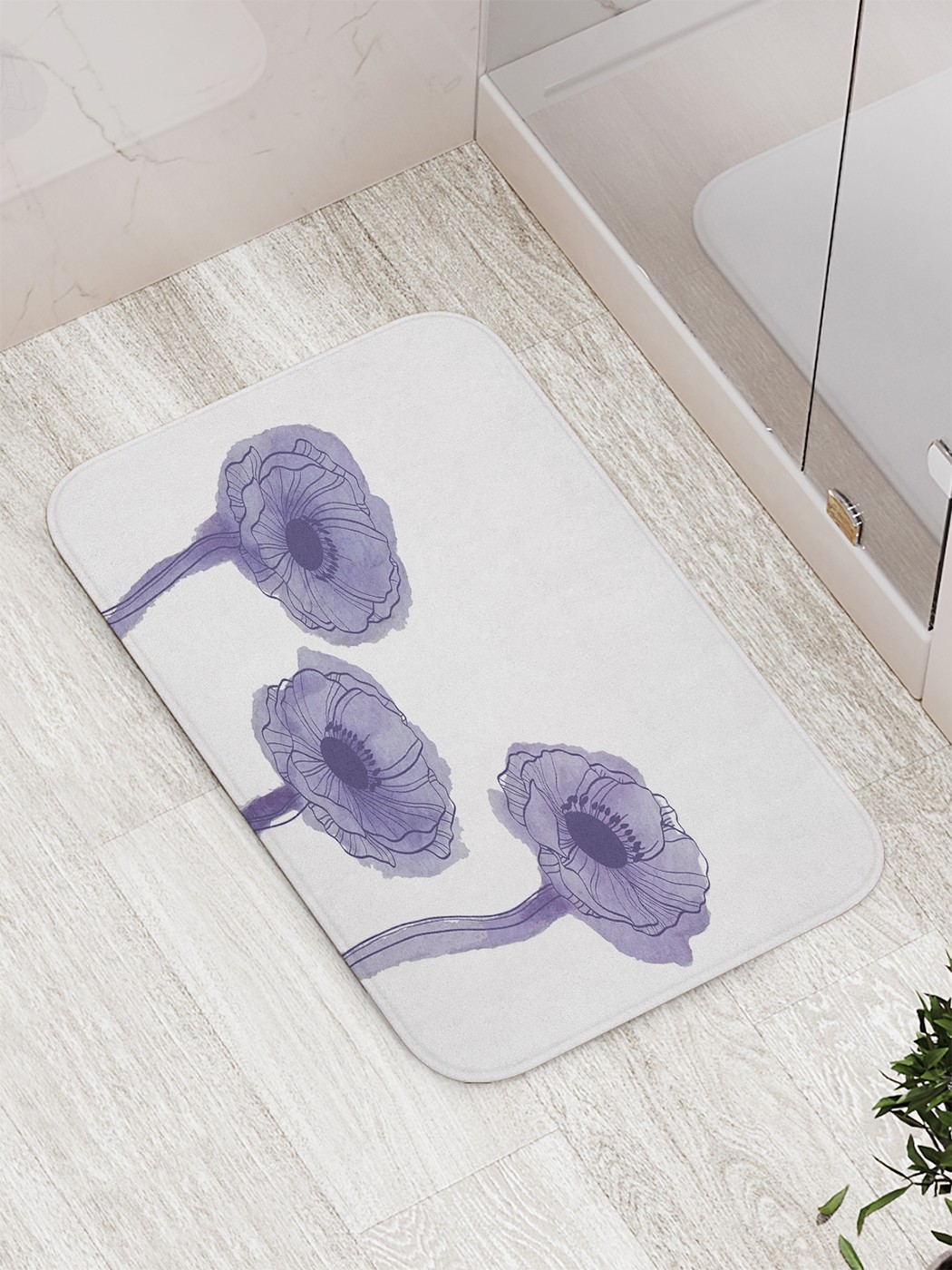 

Коврик противоскользящий для ванной, сауны, бассейна, 77х52 см bath_90441 JoyArty