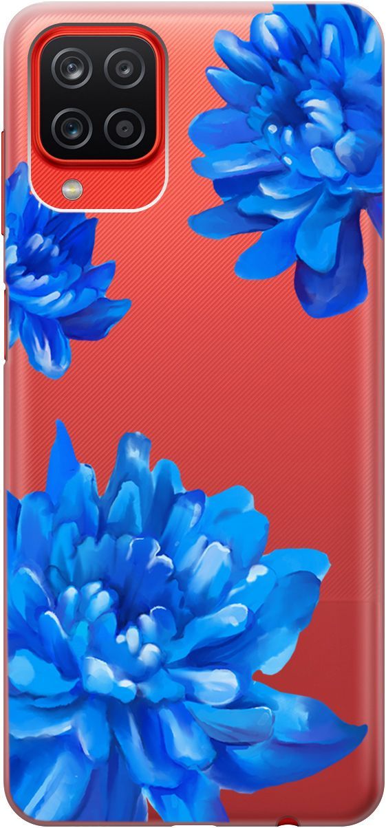 

Чехол на Samsung Galaxy A12/M12 "Amazing Asters" прозрачный, Прозрачный;голубой, 5354