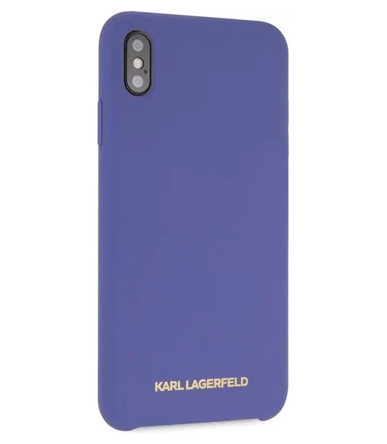 фото Чехол cg mobile karl lagerfeld silicone collection gold logo iphone xs max фиолетовый