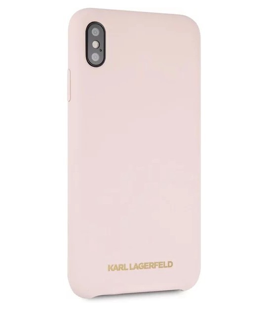 фото Чехол cg mobile karl lagerfeld silicone collection gold logo iphone xs max светло-розовый