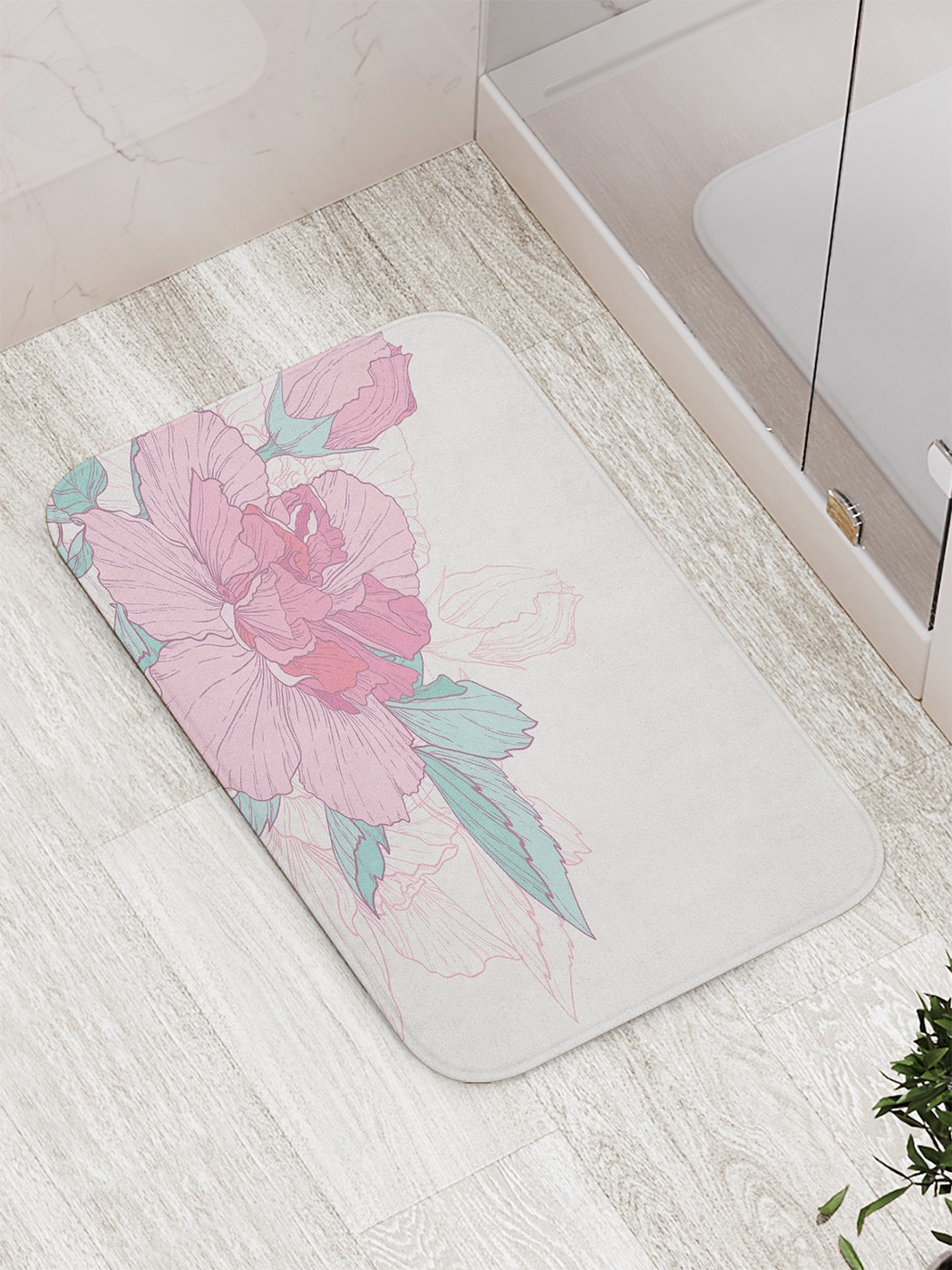 

Коврик противоскользящий для ванной, сауны, бассейна, 77х52 см bath_90432 JoyArty